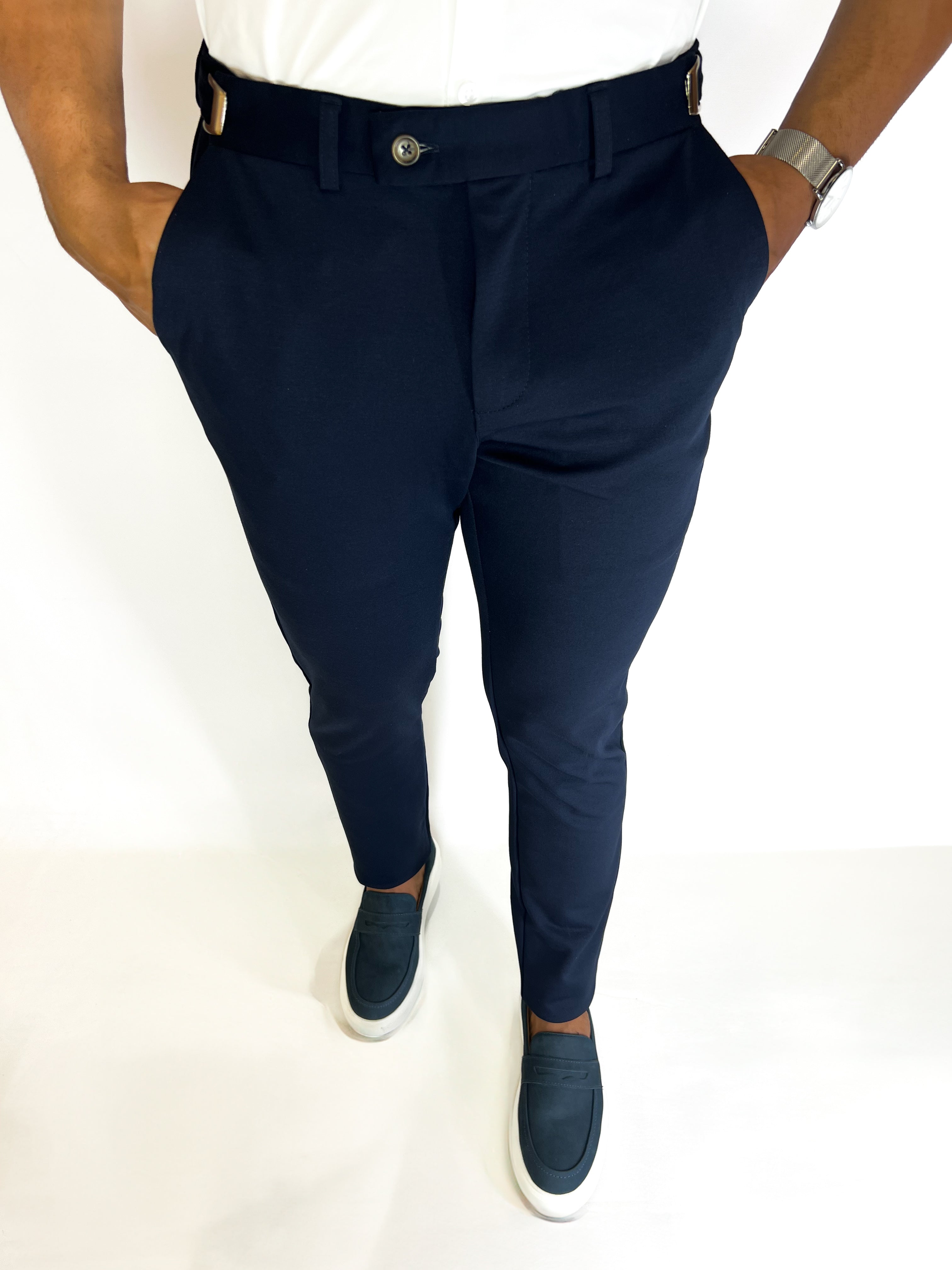 Calça com Regulagem Azul Marinho
