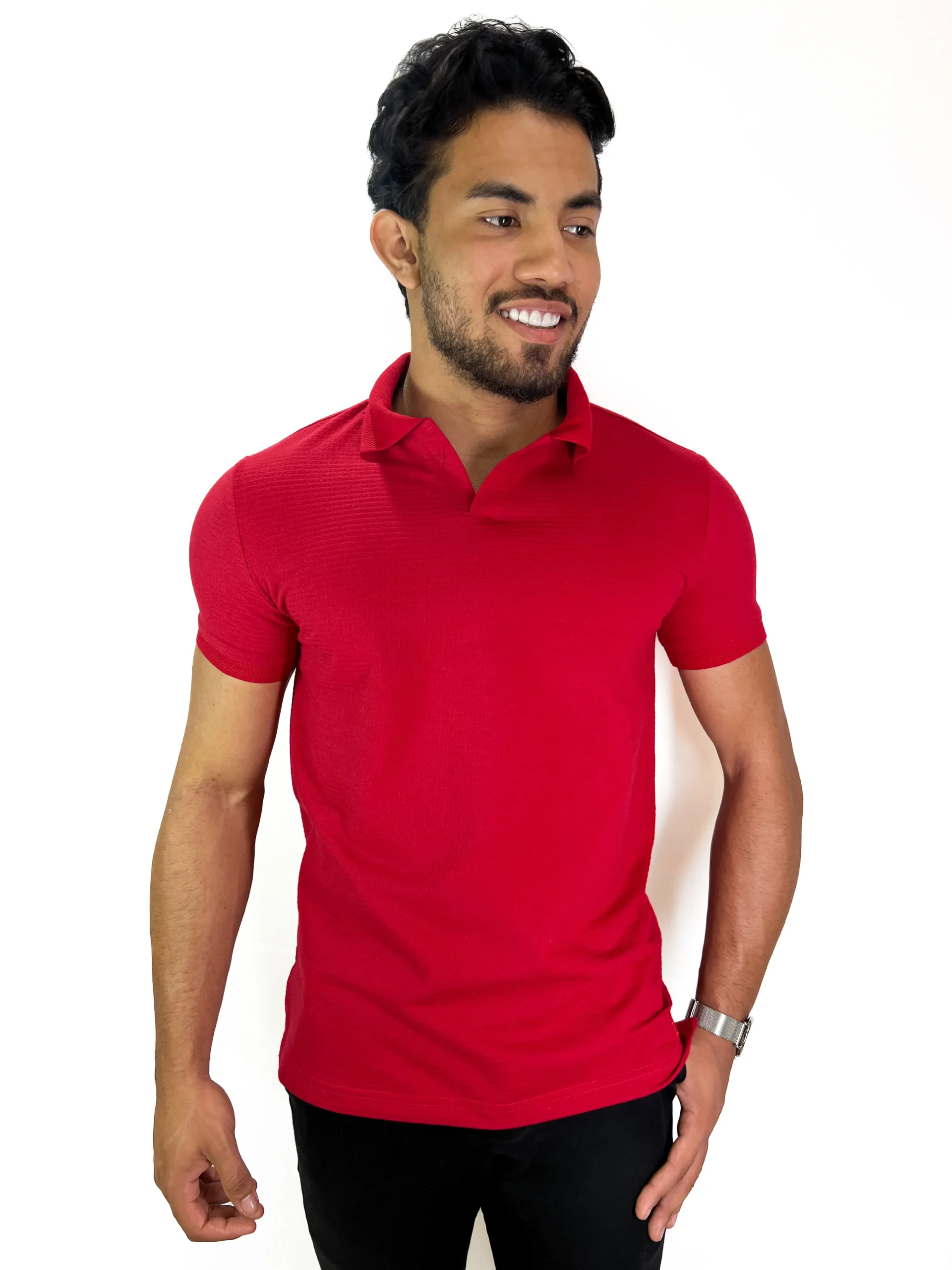 IMG_3013 Camisa Gola Polo Up Grade Vermelha - Imagem 1
