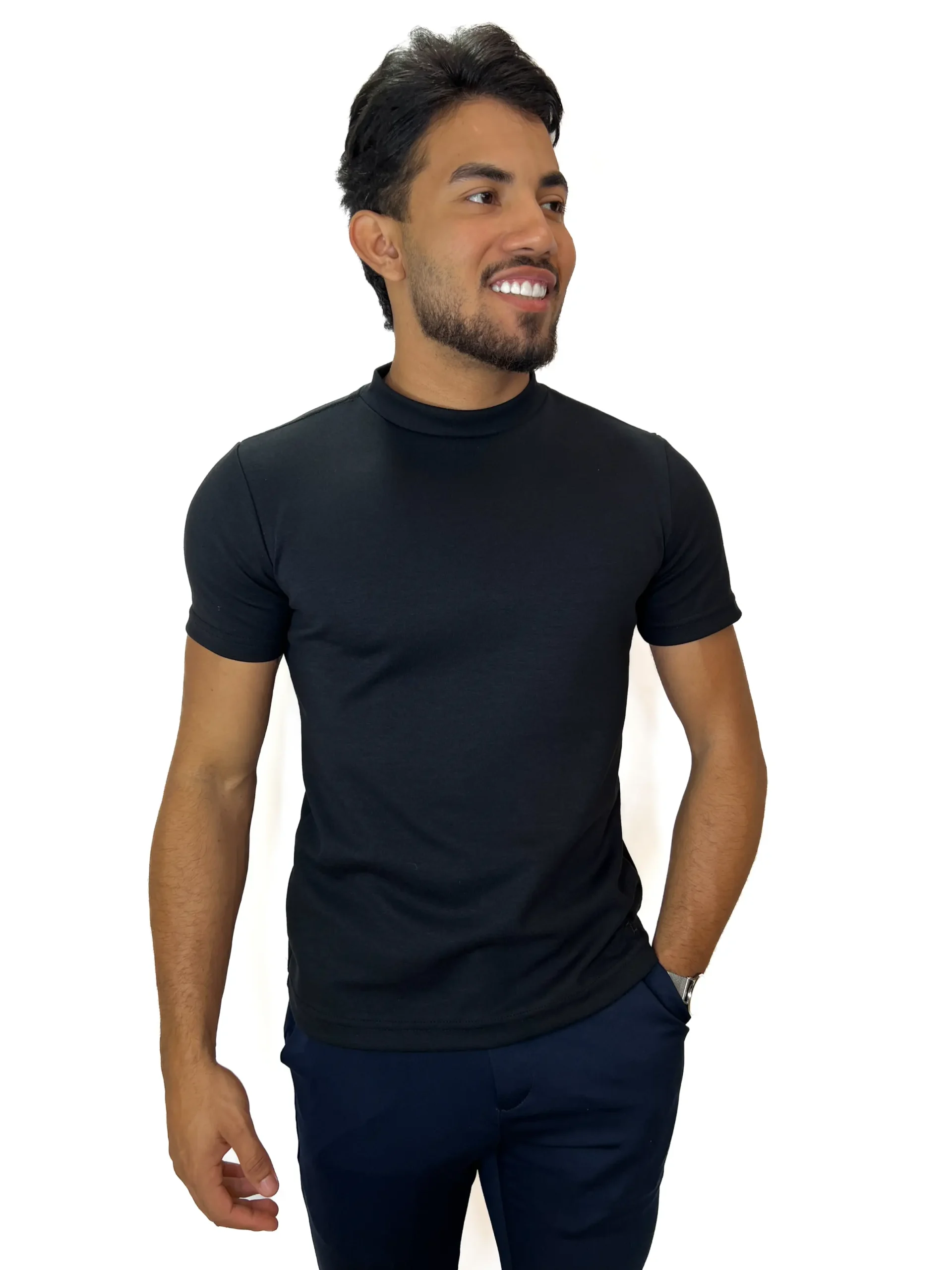 IMG_4785 T-shirt Gola Média Zetsus Metista Preta - Imagem 1