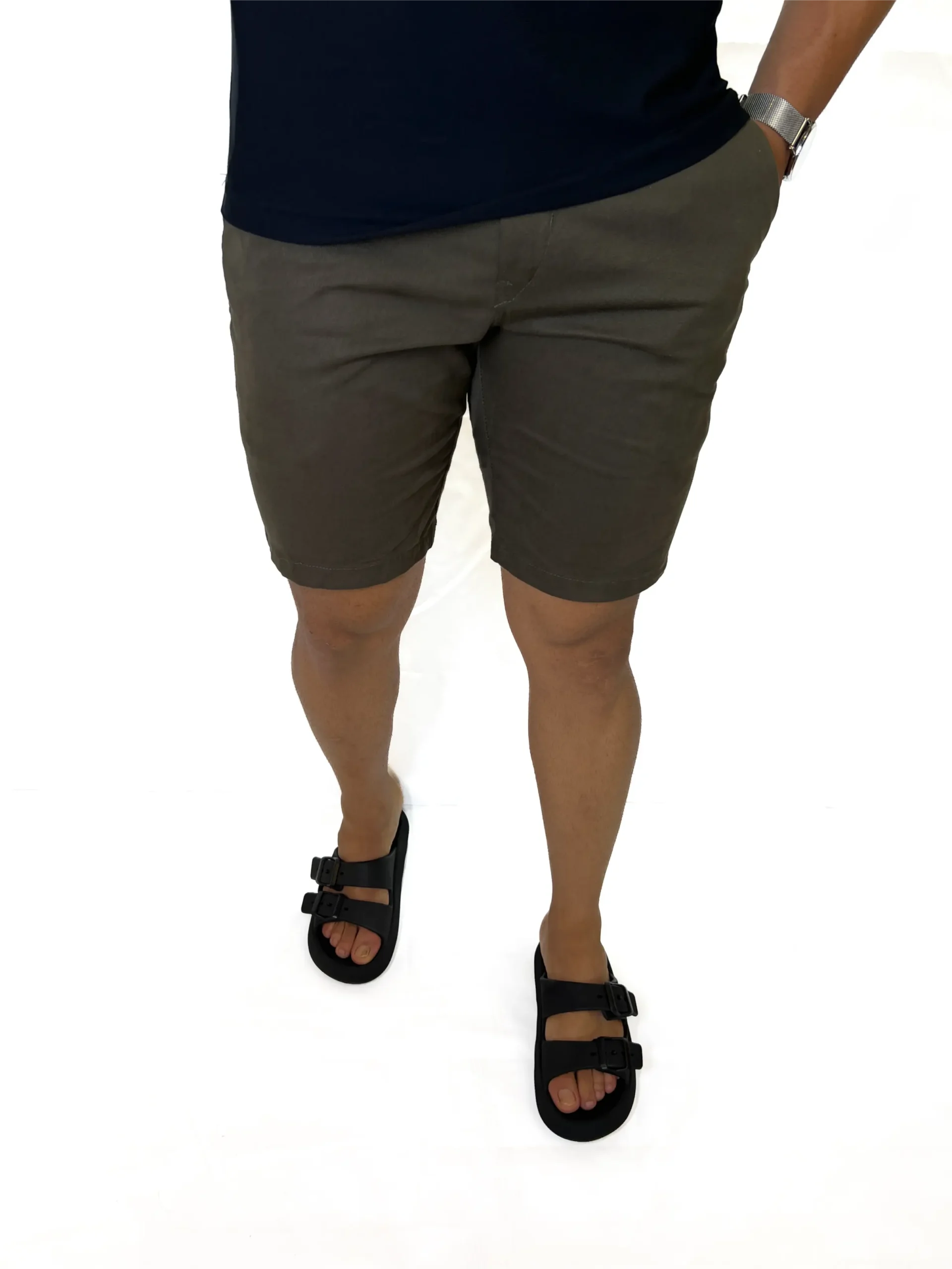 IMG_9521 Bermuda Zetsus Alfaiataria em Sarja Verde - Imagem 1